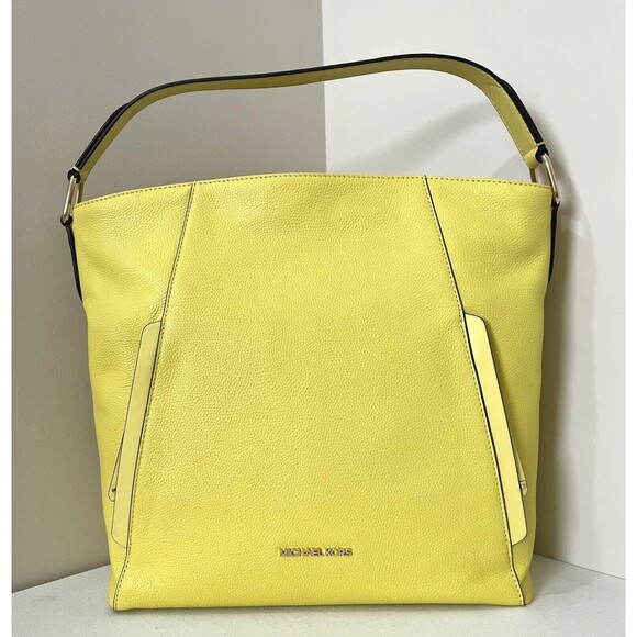 New Michael Kors Evie Shoulder Bag Leather Sunshine - Picture 1 of 6